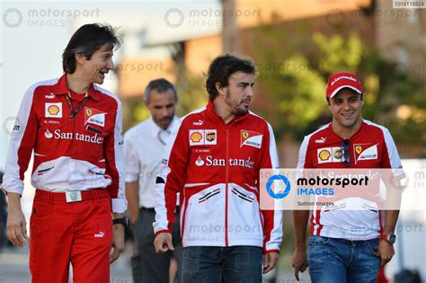 L To R Massimo Rivola Ita Ferrari Sporting Director Fernando