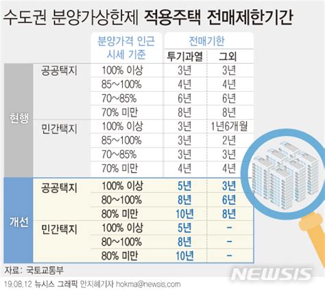 분양가상한제 전매제한기간 5~10년수도권 투기과열지구 적용 네이트 뉴스