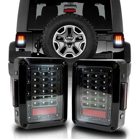 XPE Black LED Tail Lights for Wrangler JK 2007-2017 - JEEPFEDERATION ...