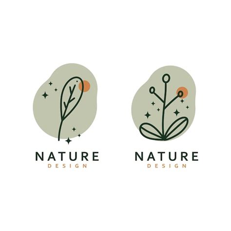 Blumen Logo Design Vektor Symbol Illustration Premium Vektor