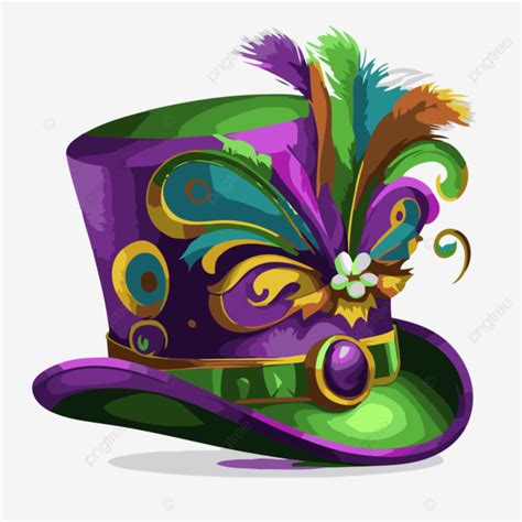 Mardi Gras Hat Vector Sticker Clipart Mardi Gras Hat Illustration In