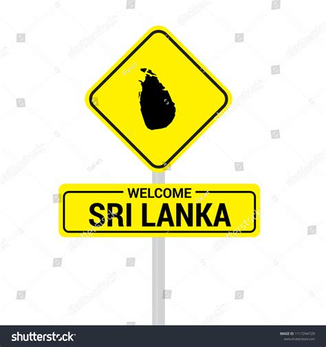 Sri Lanka Traffic Signs Board Design Stock Vector Royalty Free