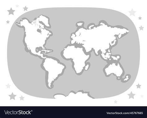 World map with continents atlas planet earth Vector Image