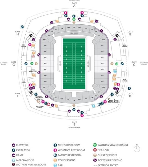 Caesars Superdome Seating Chart New Orlean Saints Stadium