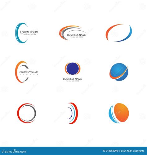 Circle Logo Vector Template Symbol Element Design Stock Vector