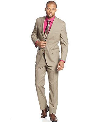 Sean John Suit Tan Mini Check Big and Tall & Reviews - Suits & Tuxedos - Men - Macy's | Sean ...