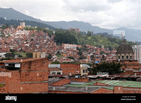 Aerial View Of Medellin Barrios Medellin Colombia South America