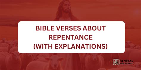 30 Bible Verses About Repentance With Explanation CentralBibleStudy