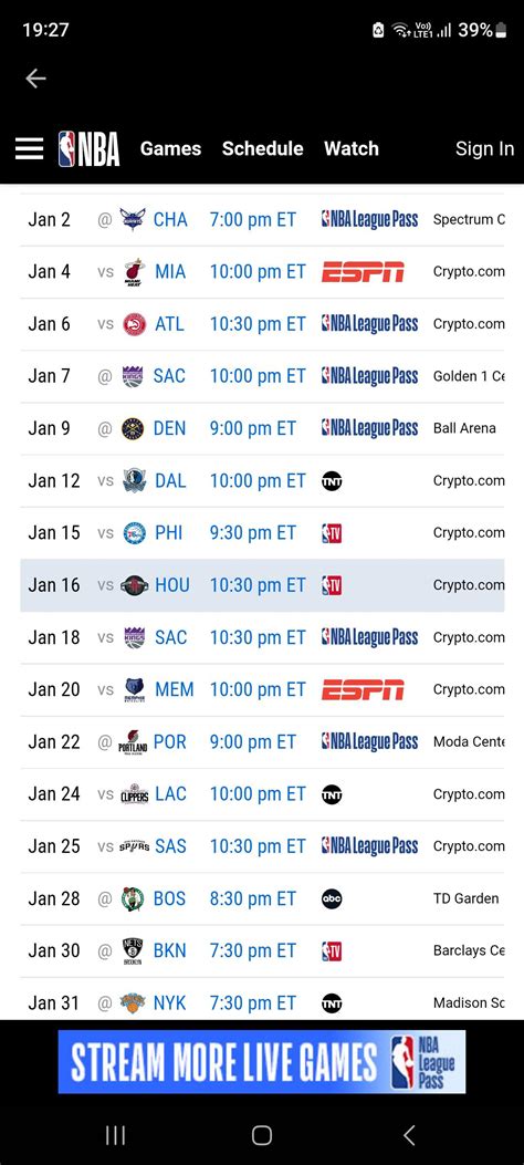 Lakers January Schedule : r/lakers