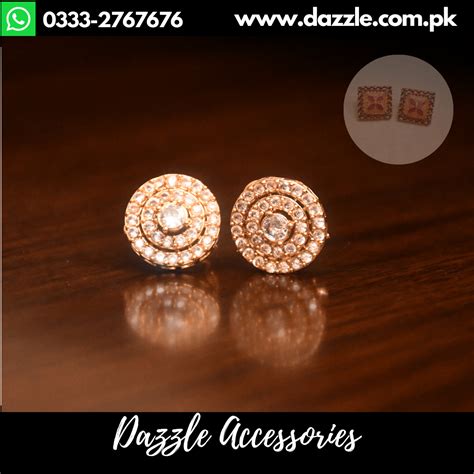 White Gold Stud Earrings - Dazzle Accessories