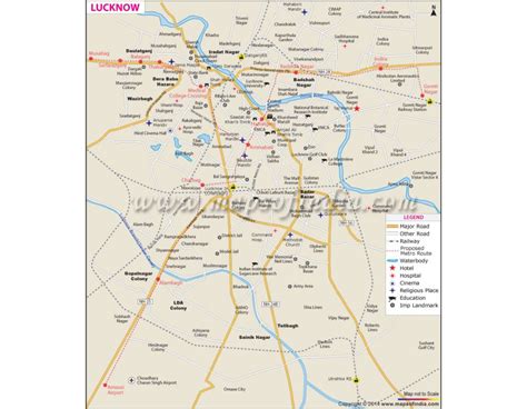 Tourist Map Of Lucknow