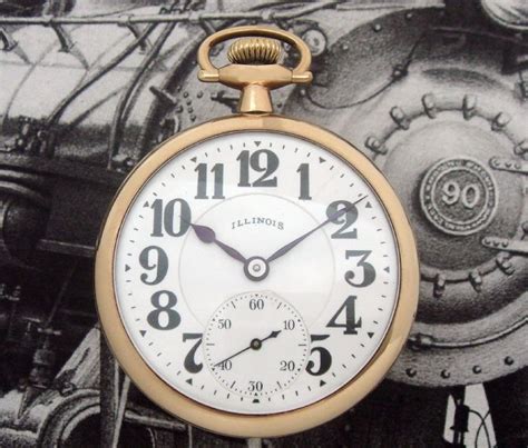 Mens 1920 Illinois Bunn Special Railroad Pocket Watch Strickland