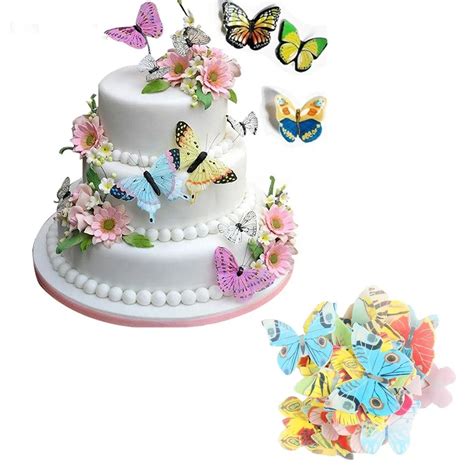 Mixed Edible Wafer Rice Paper Butterfly Toppers 10s Set Price In Qatar