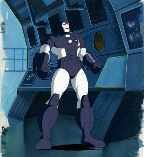 Iron Man War Machine Production Cel and Background - ID: junxmarv005 ...