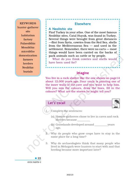 Ncert Book For Class 6 Social Science History Chapter 2 On The Trail Of The Earliest People