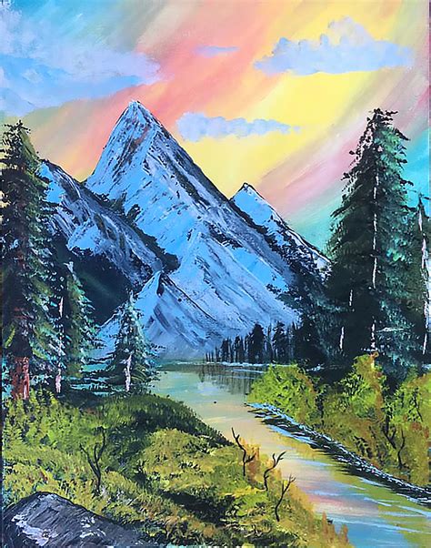 Mountain Acrylic Painting On Behance