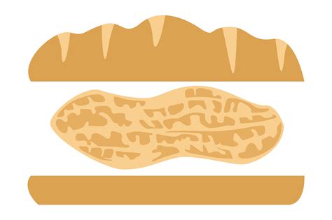 Bread And Peanut Logo Icon On Transparent Background Png