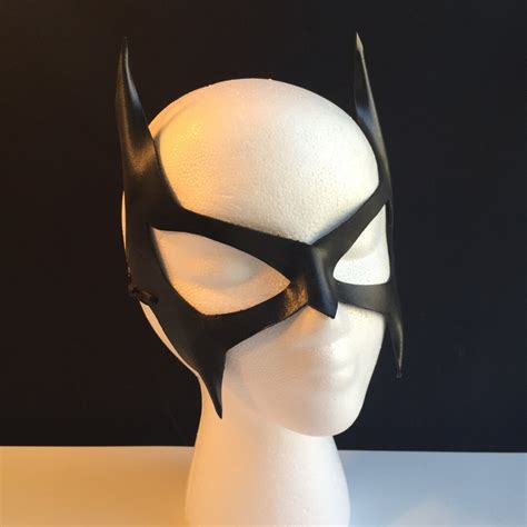 Black Leather Cat Cosplay Mask Woman /man, Villian Cosplay Cat Ears ...