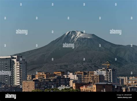 Mount Ararat View From Yerevan Cascade Armenia Stock Photo Alamy