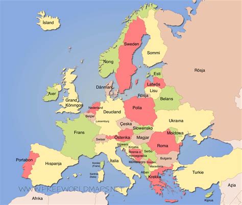 Geografska Karta Europe