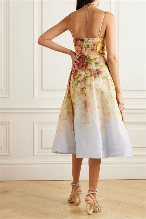 Zimmermann Luminosity Picnic Dress In Multicoloured Modesens