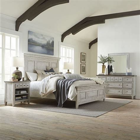 Liberty Heartland 5 Piece Antique White Queen Bedroom Set Lundquist