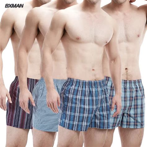 תחתוני בוקסר Bxman 100 Woven Cotton Good Quality Men Boxer Shorts Underwear Men Best Price