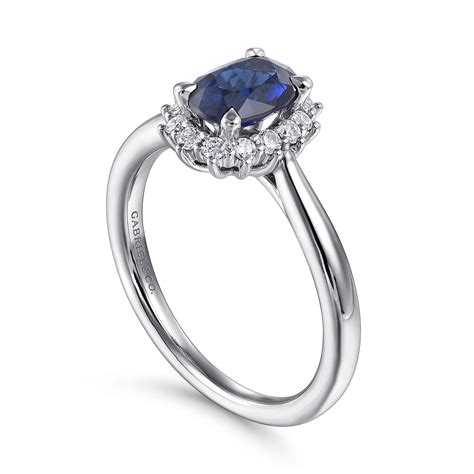 Sapphire Halo Engagement Rings | Gabriel & Co.