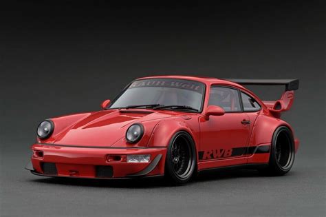 Porsche Rwb Wide Body Coupe Red Resin Ignition Model