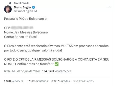 Aliados De Bolsonaro Pedem Pix Para Pagar Multas Do Ex Presidente