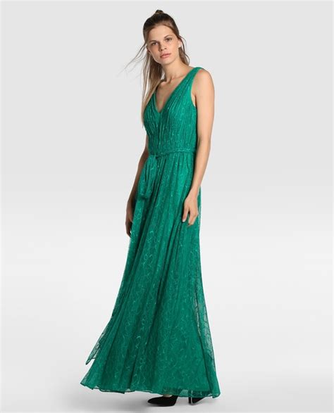 Vestido De Fiesta De Mujer Vera Wang For Tintoretto Verde De Encaje