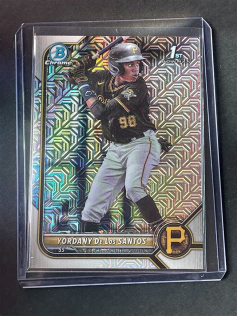 2022 Bowman Chrome Yordany De Los Santos 1st Rookie RC Mojo Refractor