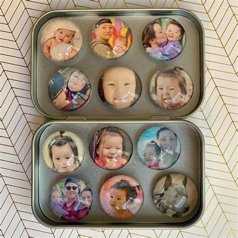 Photo Glass Magnets Strong Custom SET OF 12 Personalized Etsy