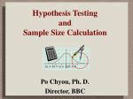 Ppt Sample Size Selection And Hypothesis Tests Lecture Powerpoint