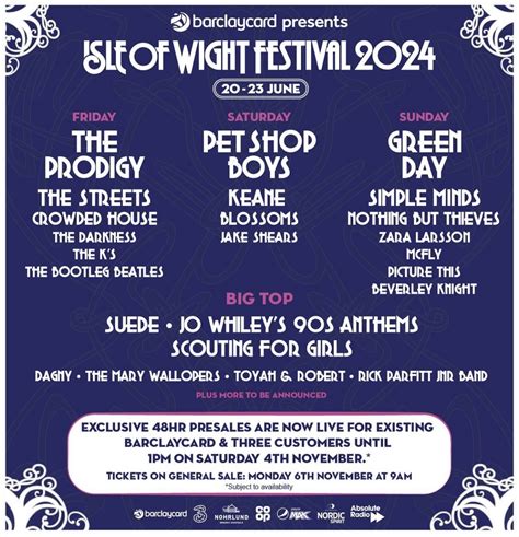 Isle Of Wight Festival 2024 Line Up Announced Explore The Isle Of Wight