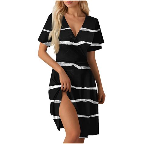 Colorful Womens Short Sleeve Floral Print Dresses Homecoming Dresses