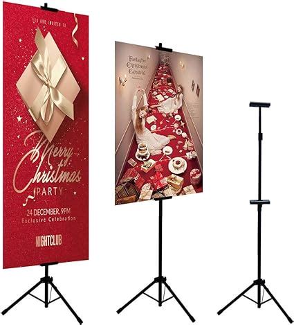 Amazon HUAZI Double Sided Poster Stand Floorstanding Sign Stand