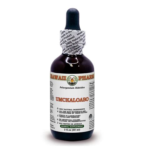 Umckaloabo Pelargonium Sidoides Dry Root ALCOHOL FREE Liquid Extract