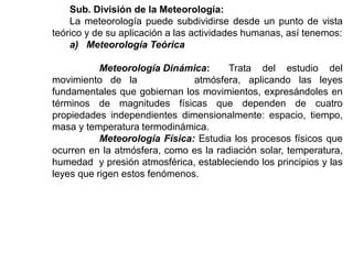 Meteorologia generalidades Principios Básicos de la Climatología