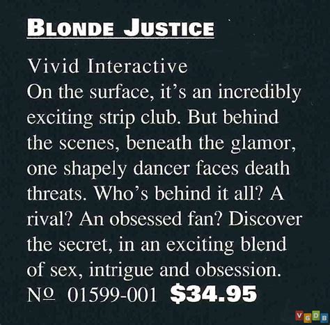 Blonde Justice Vgdb Vídeo Game Data Base