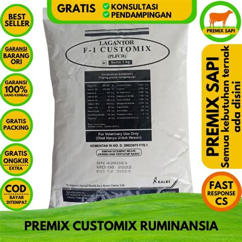 Lagantor F Customix Kg Premix Penggemukan Sapi Kambing Kelinci