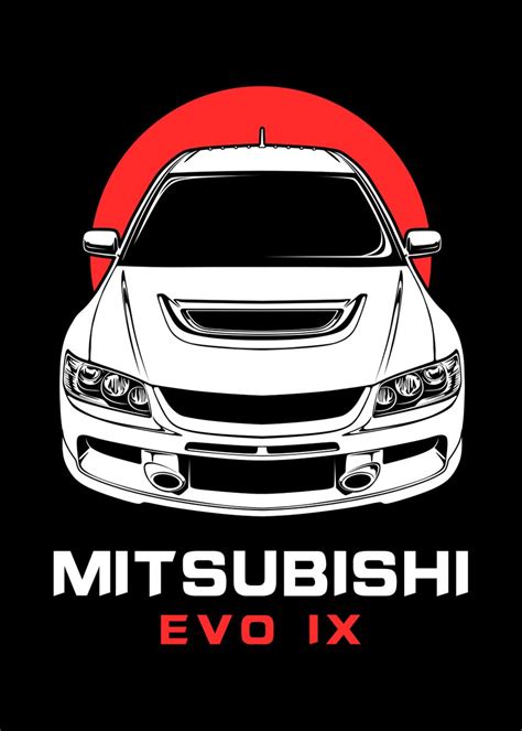 Mitsubishi Lancer Evo Ix Poster Picture Metal Print Paint By