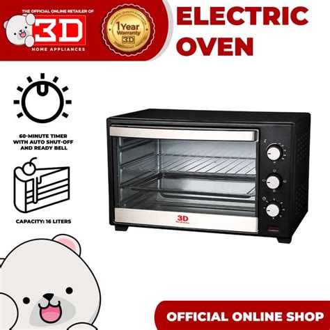 3D EO-16C Multifunctional Electric Oven 16L with Convection, Bake ...