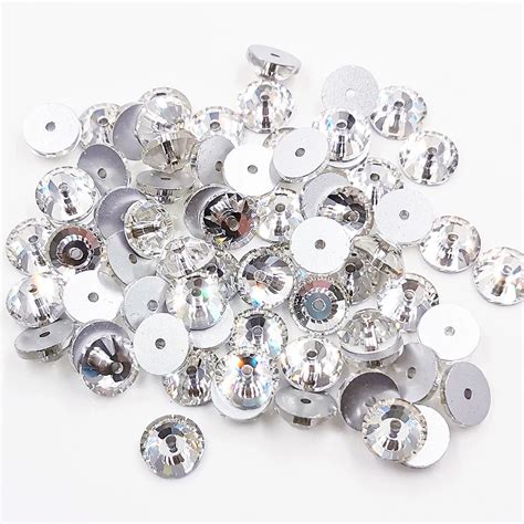 3mm 6mm 100 St Cke Flatback Mittleren Loch N Hen Strass Shiny Kristalle