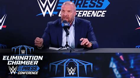 Wwe Elimination Chamber Press Conference Recap Hhh Sami Zayn Austin Theory And More