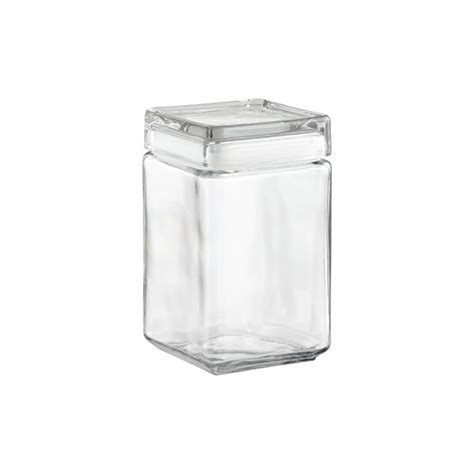 Anchor Hocking Stackable Square Glass Canisters The Container Store