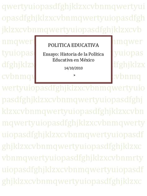 Ensayo Historia De La Politica Educativa En Mexico Pdf México Mesoamérica