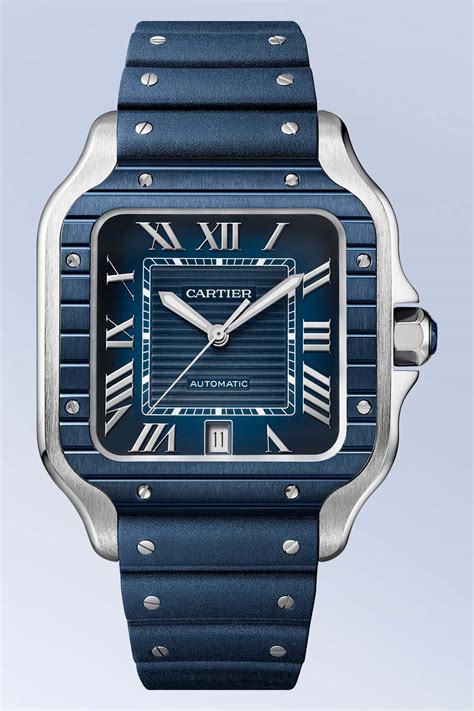 Cartier Santos Blue Face Atelier Yuwaciaojp