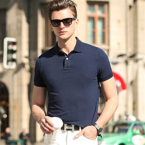 Brand clothing New Men Polo Shirt Men Business & Casual solid male polo ...