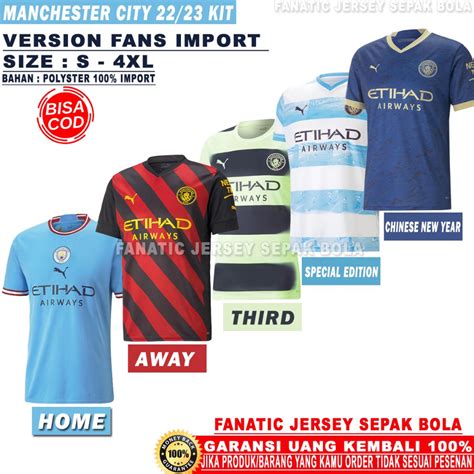 Jual Jersey Sepak Bola City Home Away Third Rd Import